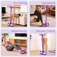 thumbnail image 6 of BYXAS 4 Tube Pedal Resistance Bands, Multi-Functional Sit-Up Pull Rope, 21 Shape Fitness Stretching Trainer for Arms & Leg Workouts, Home Gym Equipment for Beginners, Purple, 6 of 14