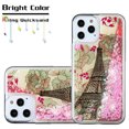 thumbnail image 2 of Kaleidio Case For iPhone 12 Pro Max (6.7") [Quicksand Glitter] TPU Gel Slim Hybrid Skin Cover [Liquid Eiffel Tower & Pink Hearts], 2 of 6