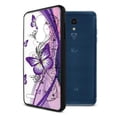 thumbnail image 6 of FINCIBO TPU Bumper Clear Hard Back Cover for LG K10/ K10+ Plus K30 2018, Clear Pink Purple Butterfly, 6 of 7