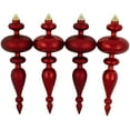 thumbnail image 2 of Northlight Commercial Size 2-Finish Christmas Finial Shatterproof Ornaments - Red -12" - 4ct, 2 of 6