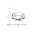 thumbnail image 2 of Platinum 6mm Half-Round Comfort Fit Lightweight Band Size: 5; for Adults and Teens; for Women and Men, 2 of 2
