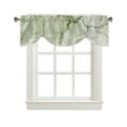 thumbnail image 2 of Sage Green Marbled Window Curtain for Living Room Christmas Kitchen Cabinet Tie-up Valance Curtain Rod Pocket, 2 of 6