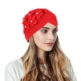 thumbnail image 2 of iHPH7 African Head Wraps Hair Turban Head Wraps for Women Head Turbans for Women Cancer Head Wraps for Women, Red One Size, 2 of 4