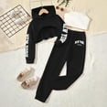 thumbnail image 2 of newwalpole Girls Cute Clothes 3 Piece Cropped Hoodie + Cami Top + Cargo Pants Fashion Girls Outfits for Teen Tween Black for Size 9-10 Years, 2 of 7