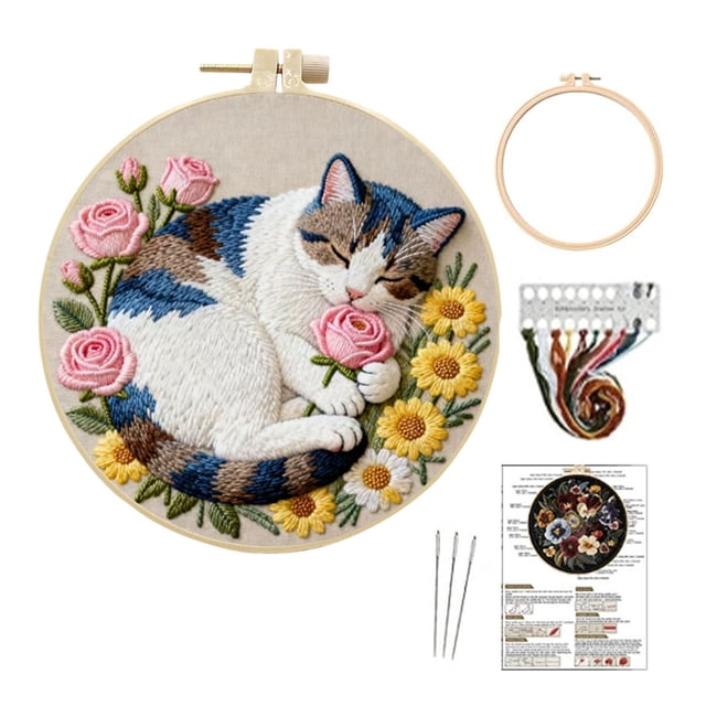 TIELUTT Complete Embroidery for Beginners with Patterns Needles and Knitting Needles Knitting Needles Set for Beginners Knitting compatible with Machines 22 Needle Knitting Needles Set Knitting Yarn