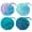 Green-Purple, variant on AmazerBath Loofah Sponge 60g/Piece, Exfoliating Bath Sponge Body Scrubber - Loofa Set of 4 Flower Color (Green-Purple)