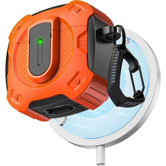 Case for AirPods 4th Generation 2024 Compatible with AirPods 4 Generation, with Locking Feature, Military Grade Drop Protection, Works with MagSafe