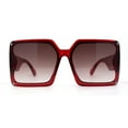 thumbnail image 2 of Mod Womens Exposed Lens Rectangle Butterfly Fashion Sunglasses Red Smoke, 2 of 4