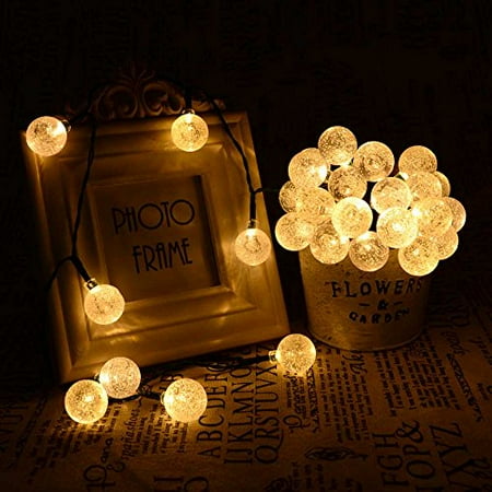 Luckled 2pack Super Bright String Lights 10 8ft 30 Led Battery Luckled 2pack Super Bright String Lights 10 8ft 30 Led Battery Powered Crystal Ball Waterproof Outdoor Warm White