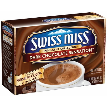 Swiss Miss Dark Chocolate Sensation Hot Cocoa Mix, 8 ct - Walmart.com