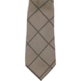 thumbnail image 1 of Tasso Elba Mens Parisi Grid Self-tied Necktie, Brown, One Size, 1 of 1