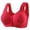 Red, variant on OVAFBAU Bras for Women Supportive Seamless Push Up Bra T-Shirt Bra Plus Size Wireless Bra Front Closure Fixed Cup Push Up Shaping Tank Women Underwears