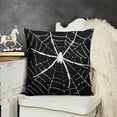 thumbnail image 2 of Halloween Spiderweb Pillow Covers Black White Spider Web Outdoor Decorative Throw Pillows Halloween Scary Themed Farmhouse Pillowcases Linen Cushion Case Decor for Home Sofa Couch Bed, 2 of 5
