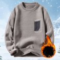 thumbnail image 2 of ManxiVoo Oversized Plush Lined Sweater For Women Long Sleeve Round Neck Casual Pullover Cozy Loose Fit Weekend Wear XXL Size Dark Blue, 2 of 7