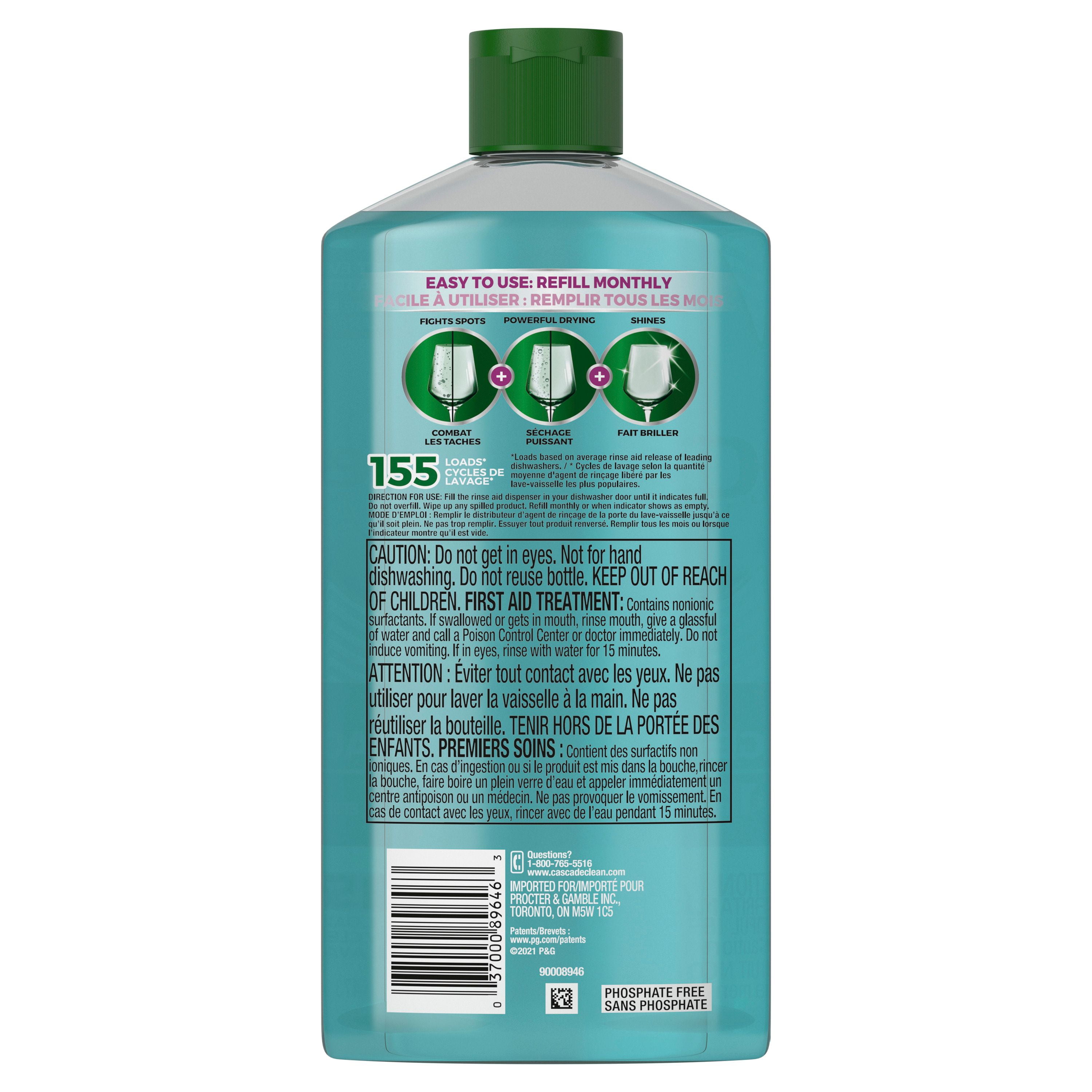 Agent de rinçage pour lave-vaisselle Cascade Power Dry 473 mL