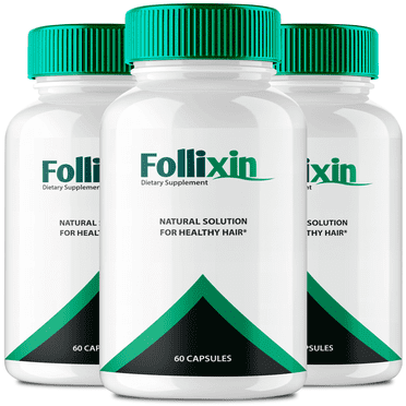 Follixin Hair Growth Capsules, Follixin Hair Health Supplement Pills - Maximum Strength, Follixin Hair Nurture, Strengthen & Revitalize with All Natural Formula (3 Pack)
