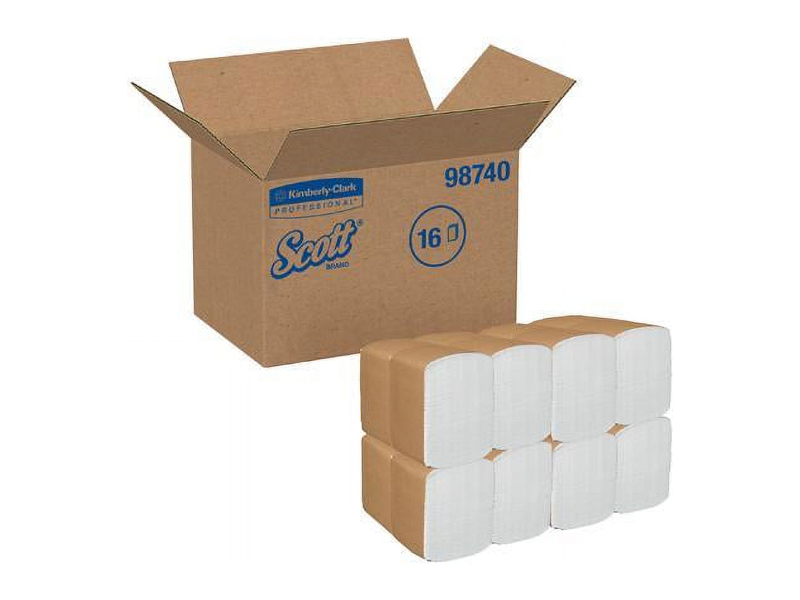 Scott Paper Dinner Napkins (98740), Disposable, White, 1per8 Fold, 1-Ply, 12 x 13 (Unfolded), 12 Packs of 500 Dinner Napkins (6,000 per Case) - image 4 of 4