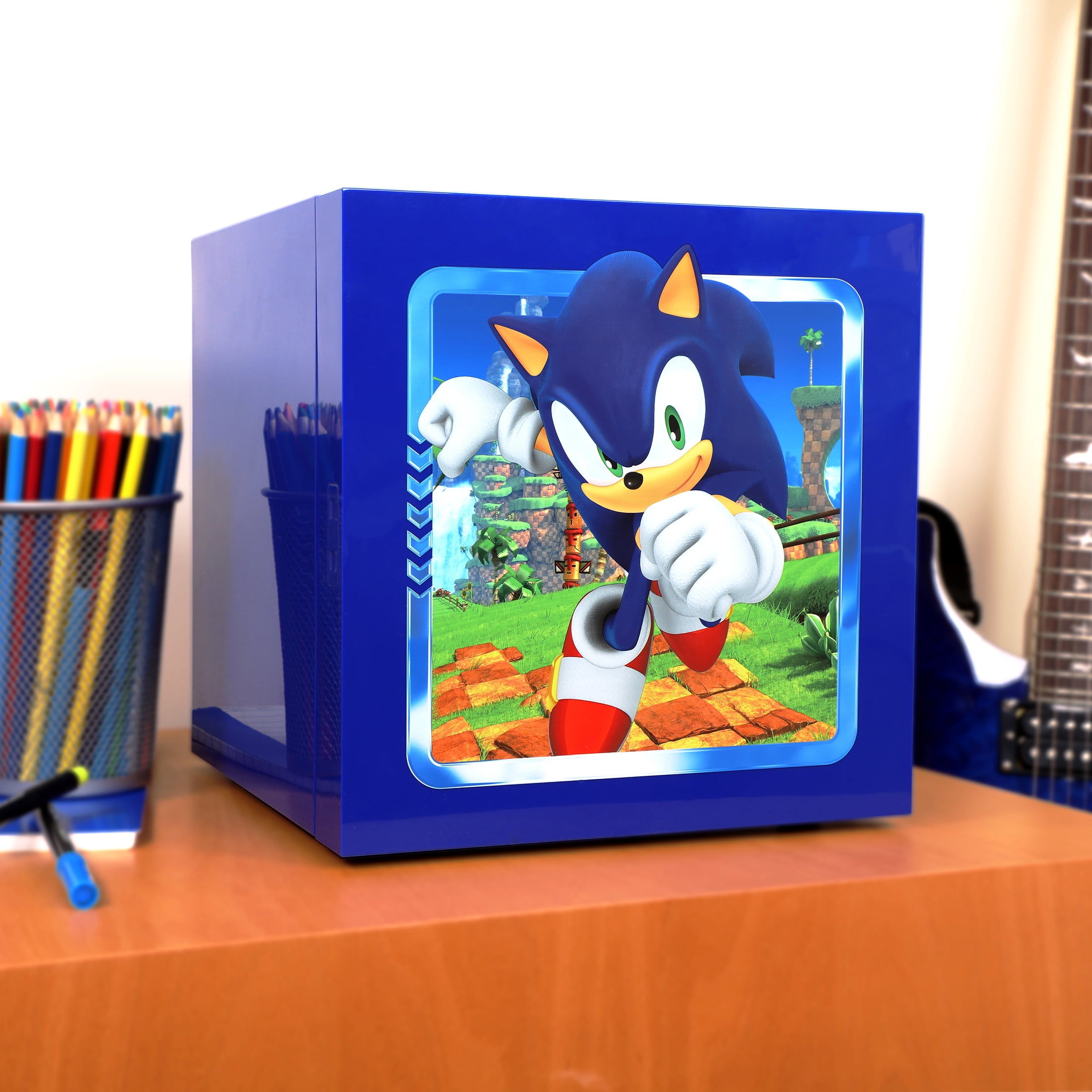 Sonic 6.7L The Hedgehog Blue Cooler Mini Fridge