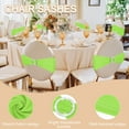 thumbnail image 3 of Uxcell 10 Paquete Fundas para Sillas, Banda de Cubierta de Silla Elástica con Hebilla Deslizante, Lazos de Poliéster, Cintas Universales para Decoraciones de Ceremonia de Fiesta de Boda, Verde Fruta, 3 of 6