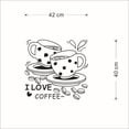 thumbnail image 4 of FNGZ Wall Stickers Clearance Sticker Decor Coffee Wall Home 3D Love Removable Kitchen Decals Art I Home Decor Black, 4 of 5