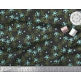 thumbnail image 2 of Soimoi Black Cotton Duck Fabric Leaves,Insect & Floral Artistic Decor Fabric Printed BTY 42 Inch Wide, 2 of 3