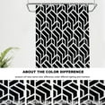thumbnail image 6 of Black and White Decor Shower Curtain,Modern Geometric in Black and White Bathroom Decor Polyester Fiber Plastic Rings Quick-Drying Waterproof for Bathtubs/Bathroom, 72x36 inches, 6 of 6