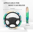 thumbnail image 6 of YFYANG Universal Elastic Abstract Watercolor Flowers Car Steering Wheel Cover, Non-Slip Sweat Absorbent, 6 of 8
