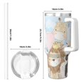 thumbnail image 4 of Sikiie Cute Animals Insulated Stainless Water Bottle Lid Travel Mug Cup Insulated Tumblers Cup 40oz Ice Bully With Handle, 4 of 8