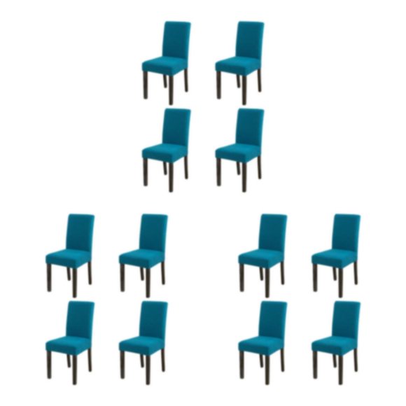 kurtrusly 1/2/3 4x Easy To Assemble Chair Covers For Dining - Durable And Breathable Dustproof Celestine blue 3PCS