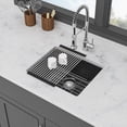 thumbnail image 2 of dokea Quartz Kitchen Sink - 21” x 18” Black Granite Composite Undermount Bar Sink, 2 of 12