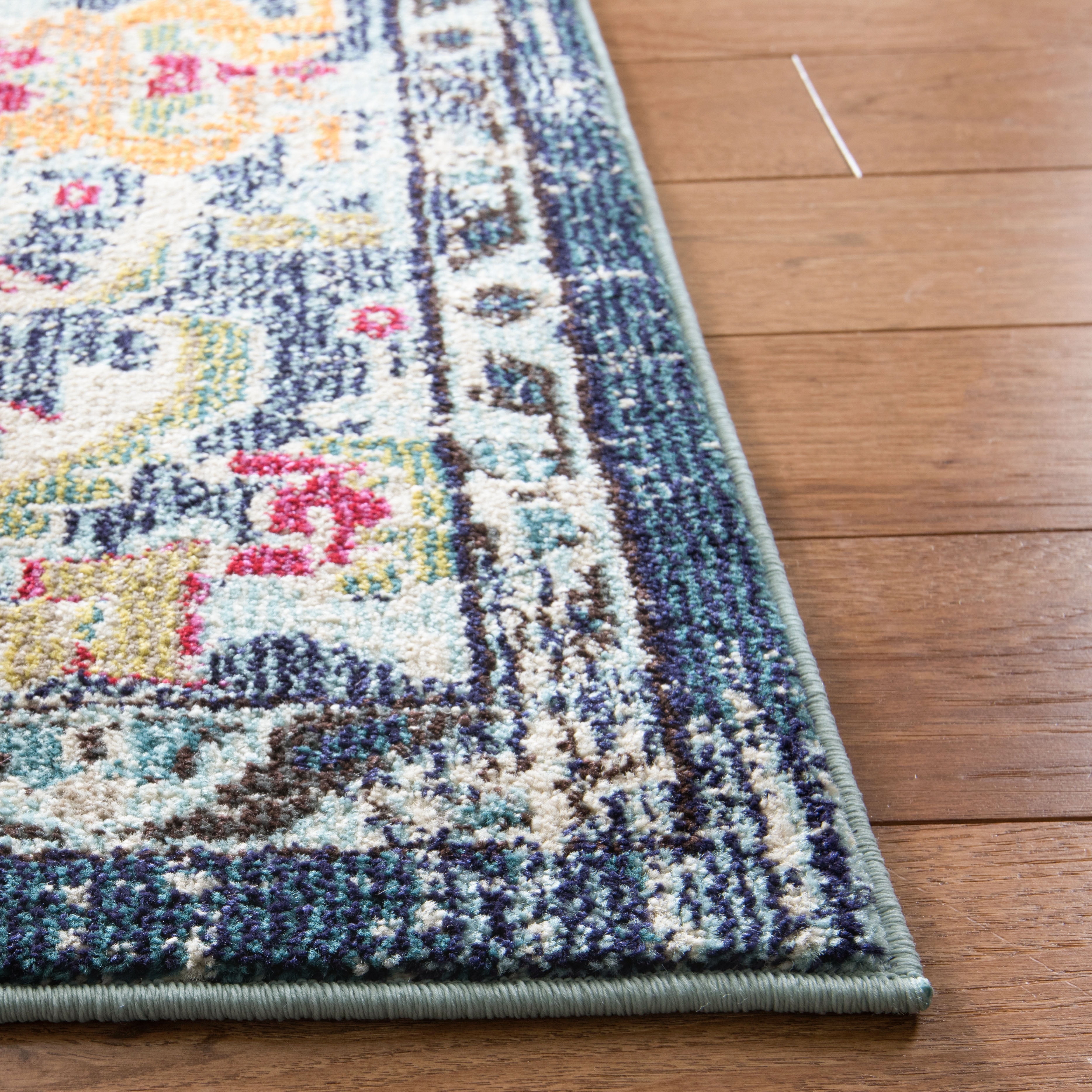 SAFAVIEH Area Rug 12x18 - Monaco Collection - X-Large - Traditional Design, Navy & Light Blue, Ideal for Living Room, Bedroom, Dining Space