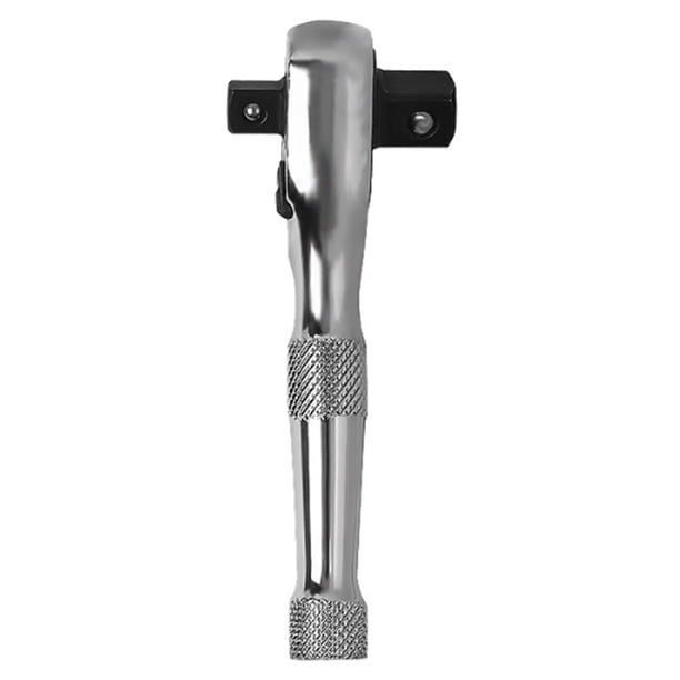 Llave de Vaso de Trinquete de 72 Dientes Mini 3/8 Pulgadas 1/2 Pulgadas Llave DinamoméTrica de Doble Punta Llave Inglesa Varilla Destornillador Herramienta