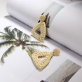 thumbnail image 3 of 3 pares de aretes de ratán, aretes bohemios tejidos hechos a mano, aretes colgantes de aro trenzado de mimbre de paja para mujeres y niñas Namotu SYN225, 3 of 6