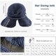 thumbnail image 3 of Foldable Wide Brim Floppy Straw Beach Sun Hat,Summer Cap with Bowknot for Women Girls,Strap Adjustable, 3 of 5