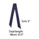 thumbnail image 2 of INSPIRAR CHIC Bufanda Delgada de Seda con Lunares Cinturón Largo y Estrecho Accesorio para Asa de Bolsa Azul Marino con Lunares Medianos S, 2 of 6