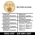 thumbnail image 2 of Peach Text with Image Flavor Scent Wood Mini Charms Shapes DIY Craft Jewelry - No Hole - 16mm (22pcs), 2 of 7