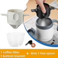 thumbnail image 2 of Portable Foldable Coffee Filter Stainless Steel Easy Clean Reusable Coffee Funnel Paperless Pour Over Holder Coffee Dripper, 2 of 5