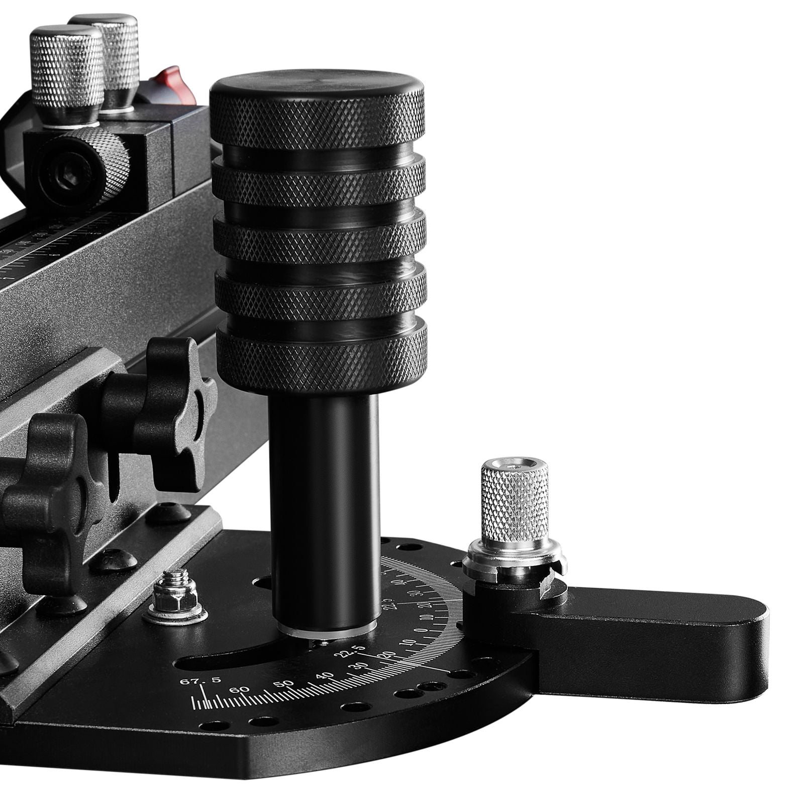 Miter Gauge for Table Saw 18 Inch Grating 15 Positive Stop Holes Aluminum Alloy for Precision Woodworking