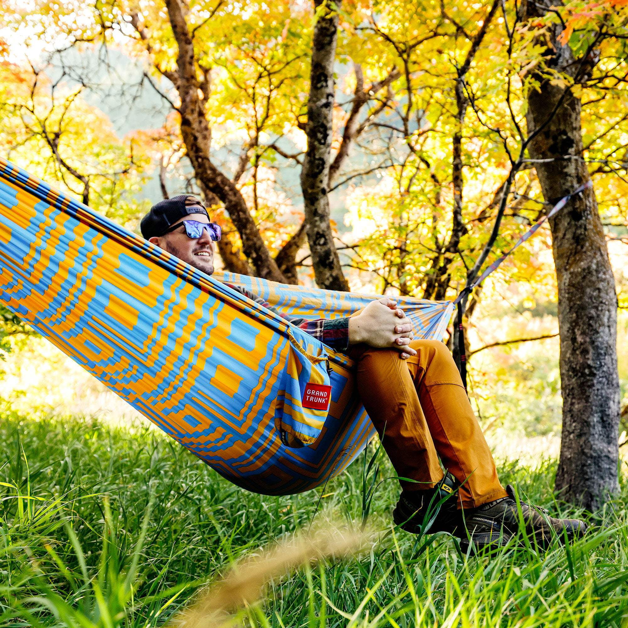 Grand Trunk TrunkTech Single Camping Hammock Lightweight Ripstop Nylon with Integrated Stuff Sack for Backpacking Hiking and Travel