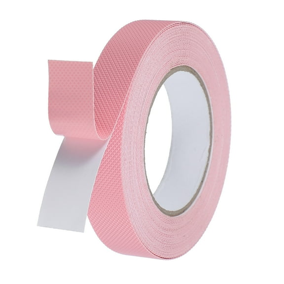 Rubber Grip Tape, 1" x 32.8 Ft PEVA Non-Slip Tape Diamond Textured Adhesive Grip Tape for Outdoor/Indoor Steps (Pink)