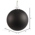 thumbnail image 5 of Vickerman Boule Noire Mate 12 Pouces Ornement de Noël, 5 of 5