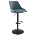 thumbnail image 2 of Home Square Height Adjustable Stool in Navy Faux Leather - Set of 3, 2 of 9