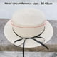 thumbnail image 2 of Sombrero de paja para mujer con circunferencia de 56-58 cm, sombrero para el sol con lazo de cinta, sombrero de copa plana para exteriores, sombrero para el sol con protección solar, 2 of 5