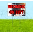 thumbnail image 1 of Mechanic On Duty (18" x 24") Yard Sign, Includes Metal Step Stake, 1 of 6