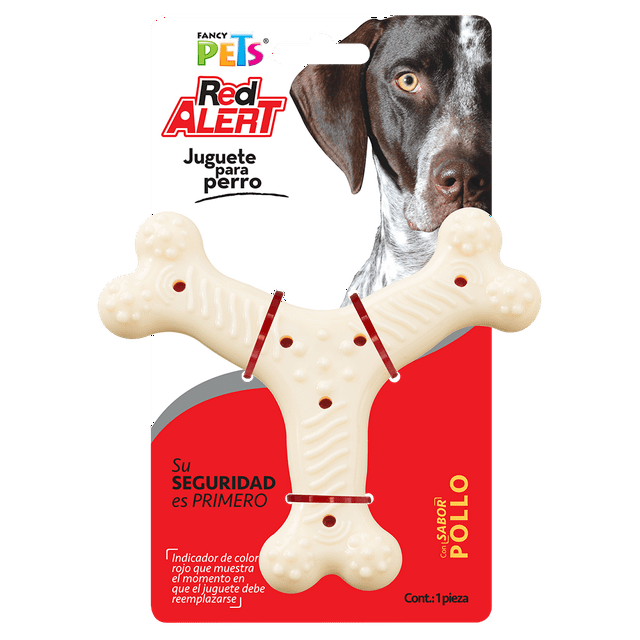Juguete Hueso Triple Sabor Pollo Red Alert Fancy Pets SABOR POLLO