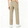 thumbnail image 4 of DORKASM Cargo Pants for Women 28"/30" Lightweight Quick Dry Casual Travel Pants Work Hiking Outdoor Trousers with Pockets Khaki L, 4 of 6