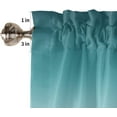 thumbnail image 5 of Kitchen Curtains 63 Inch Length, Teal Beige Ombre Cream Farmhouse Curtains Drapes, Modern Turquoise Abstract Art Aesthetics Rod Pocket Window Curtains for Living Room/Bedroom 42x63, 2 Panels, 5 of 5