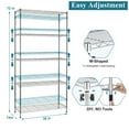 thumbnail image 3 of Wire Shelving 5 Tier Storage Shelves, Metal Shelf NSF Certification Heavy Duty Commercial  Wire Shelves  for Kitchen Bathroom Garage Pantry, 1250LBS Capacity, Chrome, 3 of 9