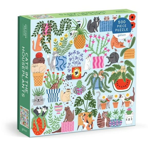 Pre-Owned Cats in the Houseplants 500 Piece Puzzle (Jigsaw)