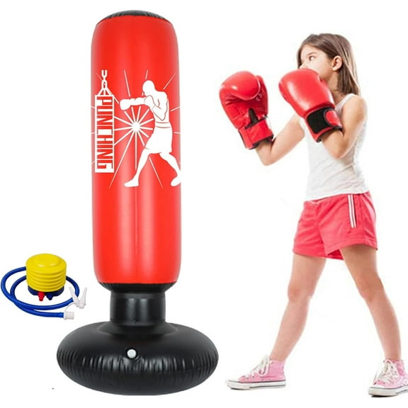 Ambifirner 47'' Freestanding Heavy Boxing Bag with Stand for Adult Teens Kids, Kickboxing Bag for Home Office Gym